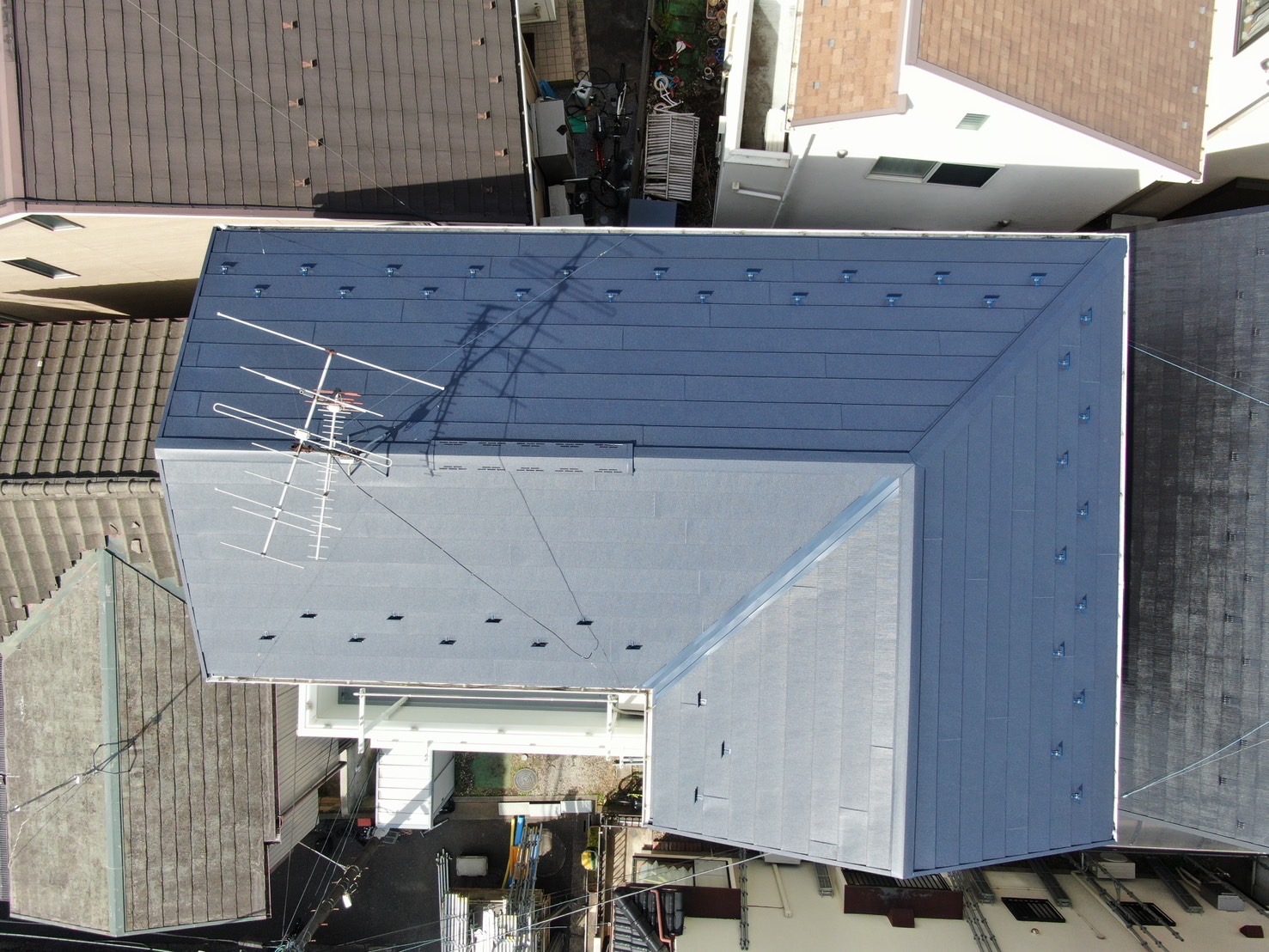 ふじみ野市　O邸　外壁塗装、屋根上葺き工事