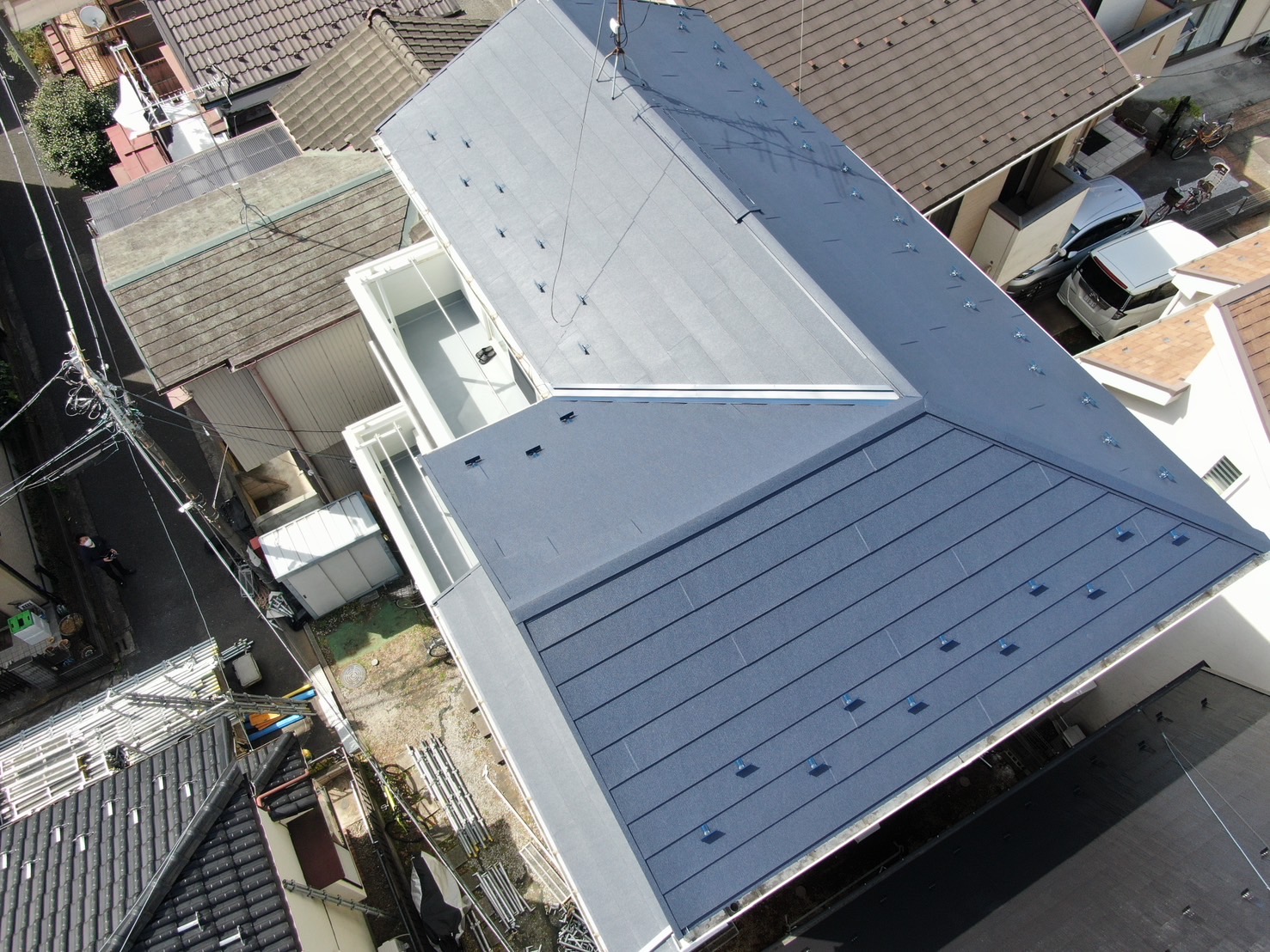 ふじみ野市　O邸　外壁塗装、屋根上葺き工事