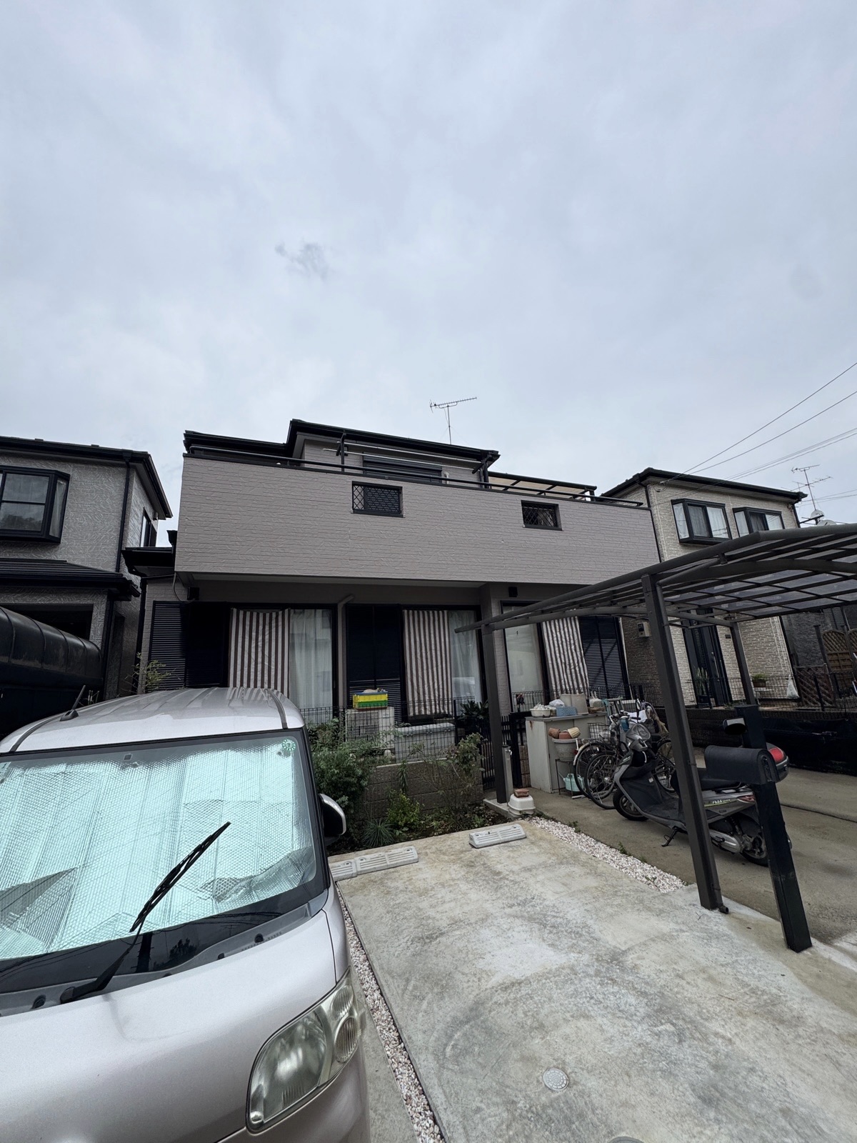 三芳町　S様　外壁塗装屋根上葺き工事
